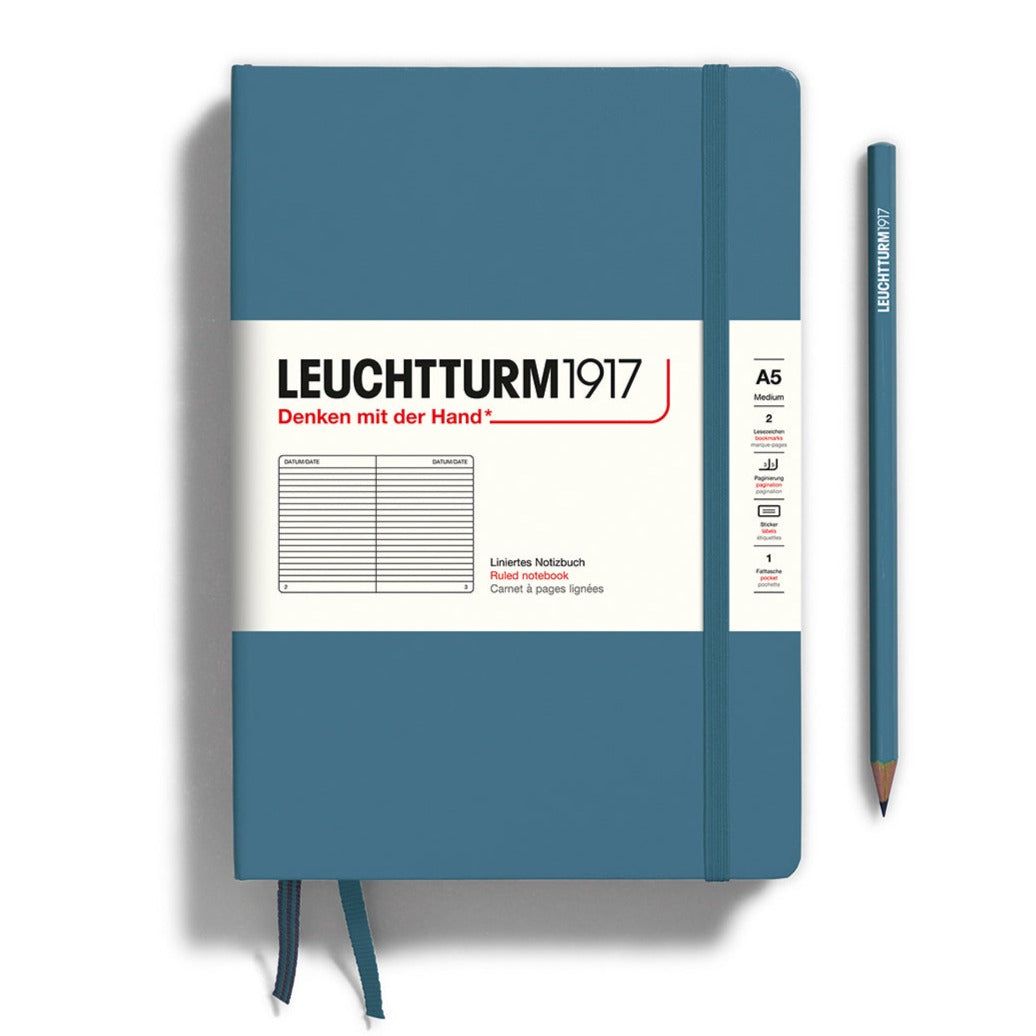 Leuchtturm1917 A5 Ruled Hardcover Notebook
