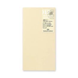 017 Regular Refill Free Diary Monthly, Traveler's Company