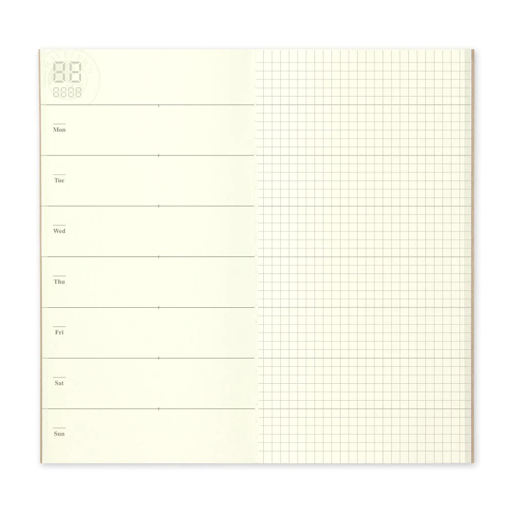 019 Regular Refill Free Diary Weekly + Memo, Traveler's Company