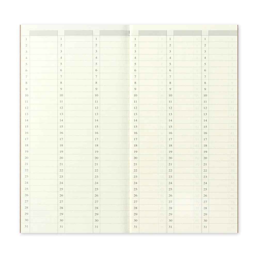 018 Regular Refill Free Diary Weekly Vertical, Traveler's Company