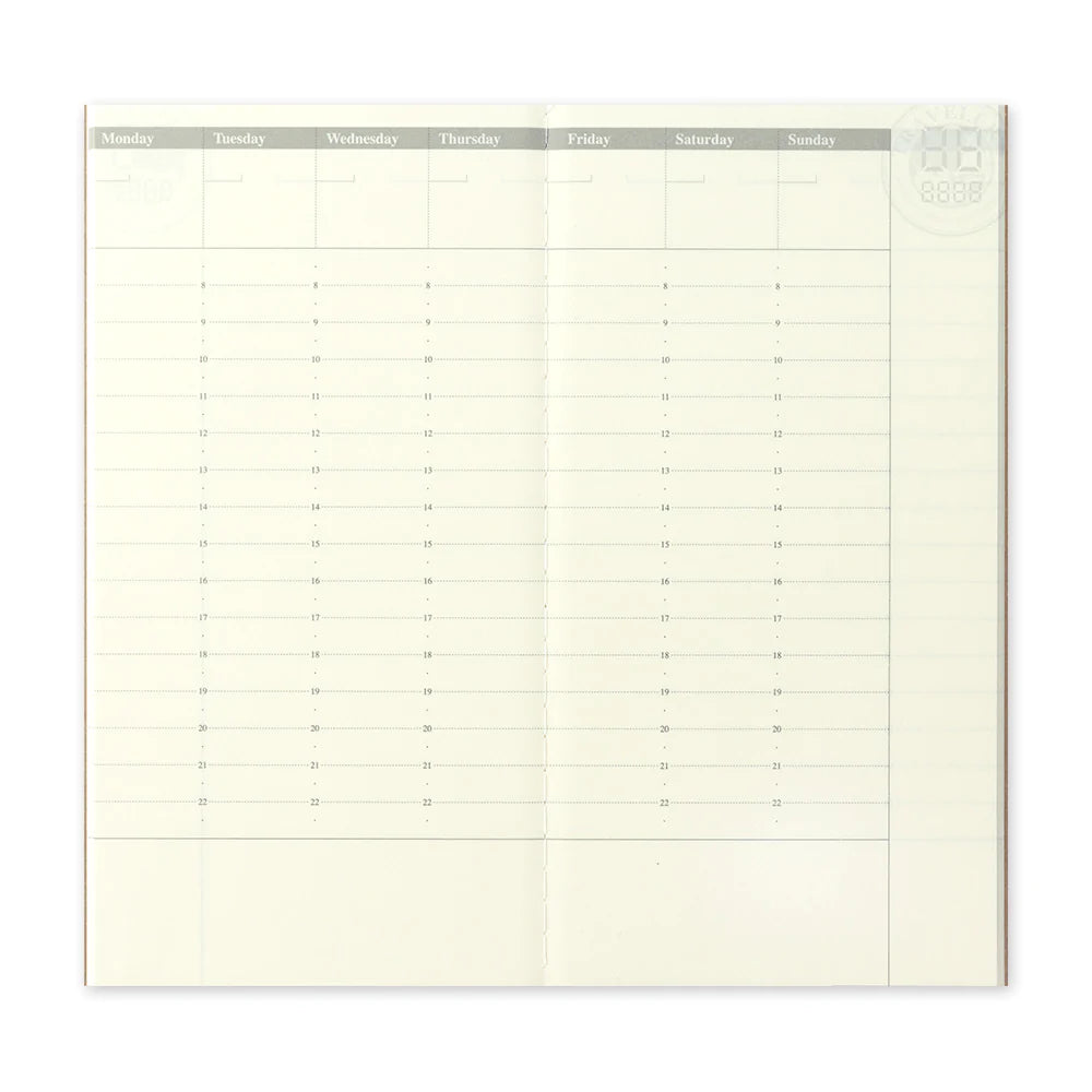 018 Regular Refill Free Diary Weekly Vertical, Traveler's Company