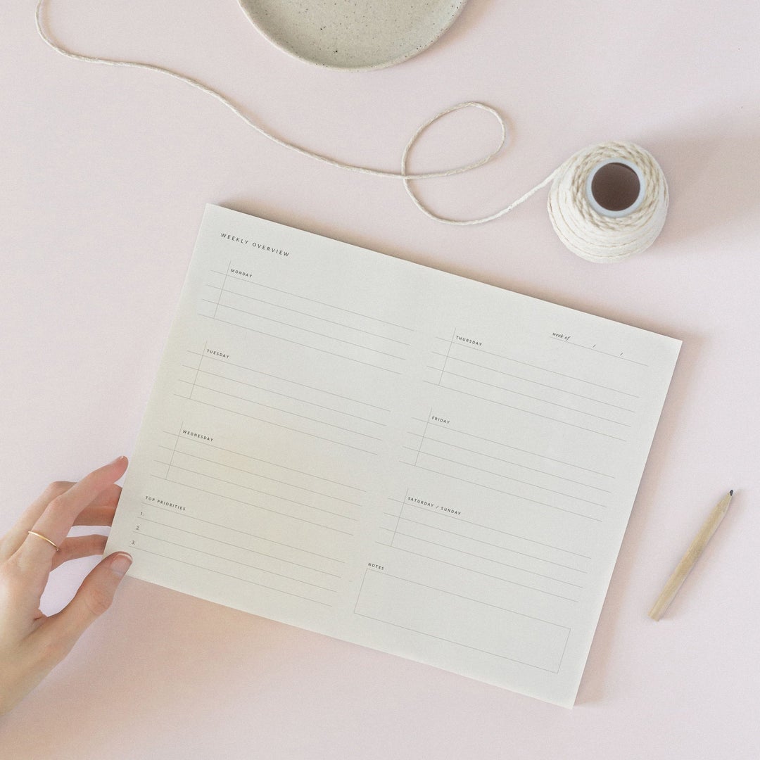 Weekly Overview Notepad